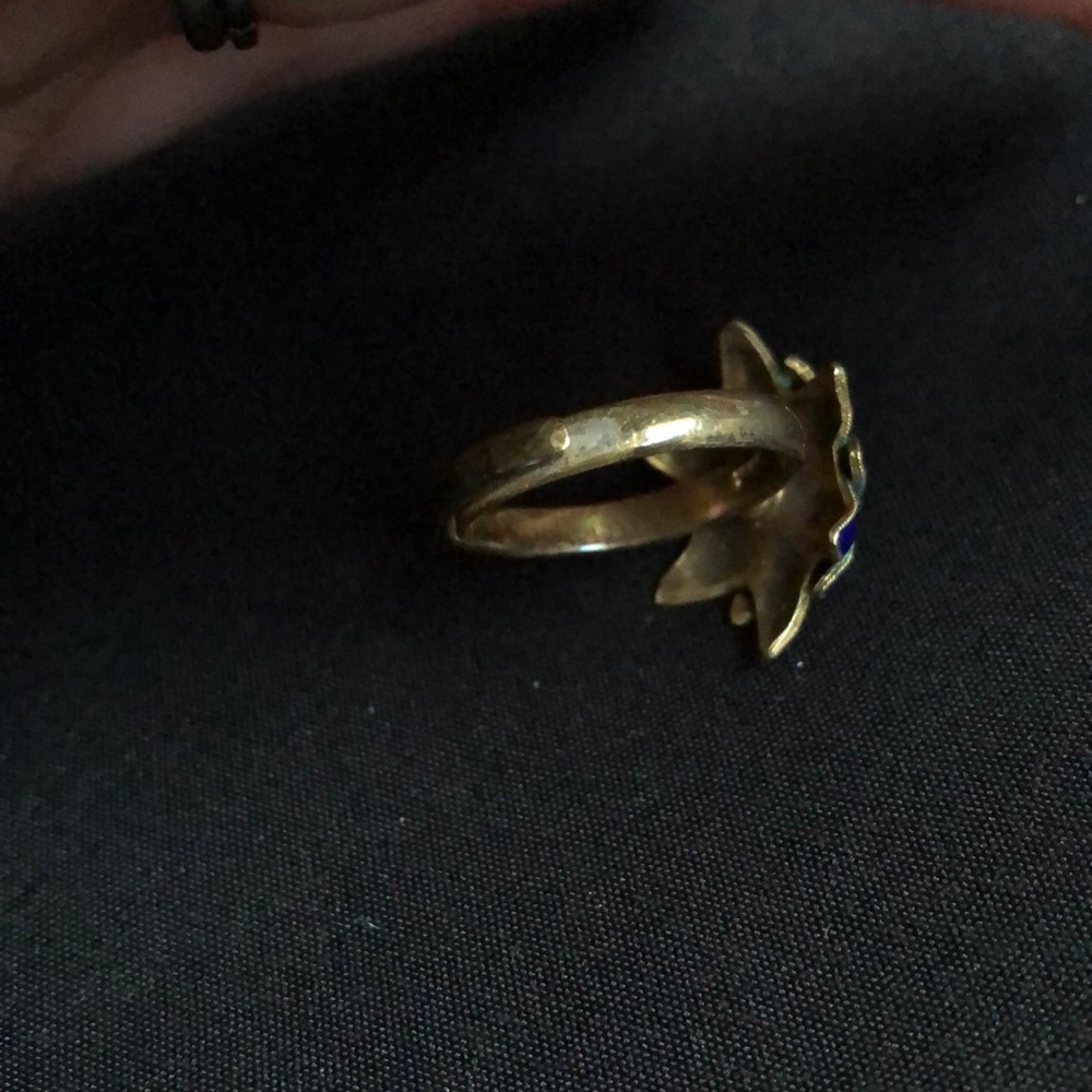 Blue Floral Cloisonne Ring - Picture 8 of 16